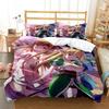SAO Anime Art Print Three Piece Bedding Set Fashion Article Beds Quilt Covers Pillowcases Duvet Cover for Boys Adults