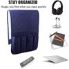 Blue Sofa Arm Storage Bag With Multiple Pockets Waterproof Polyester Oxford Cloth Quick Setups Living Room Organizers For Family Use