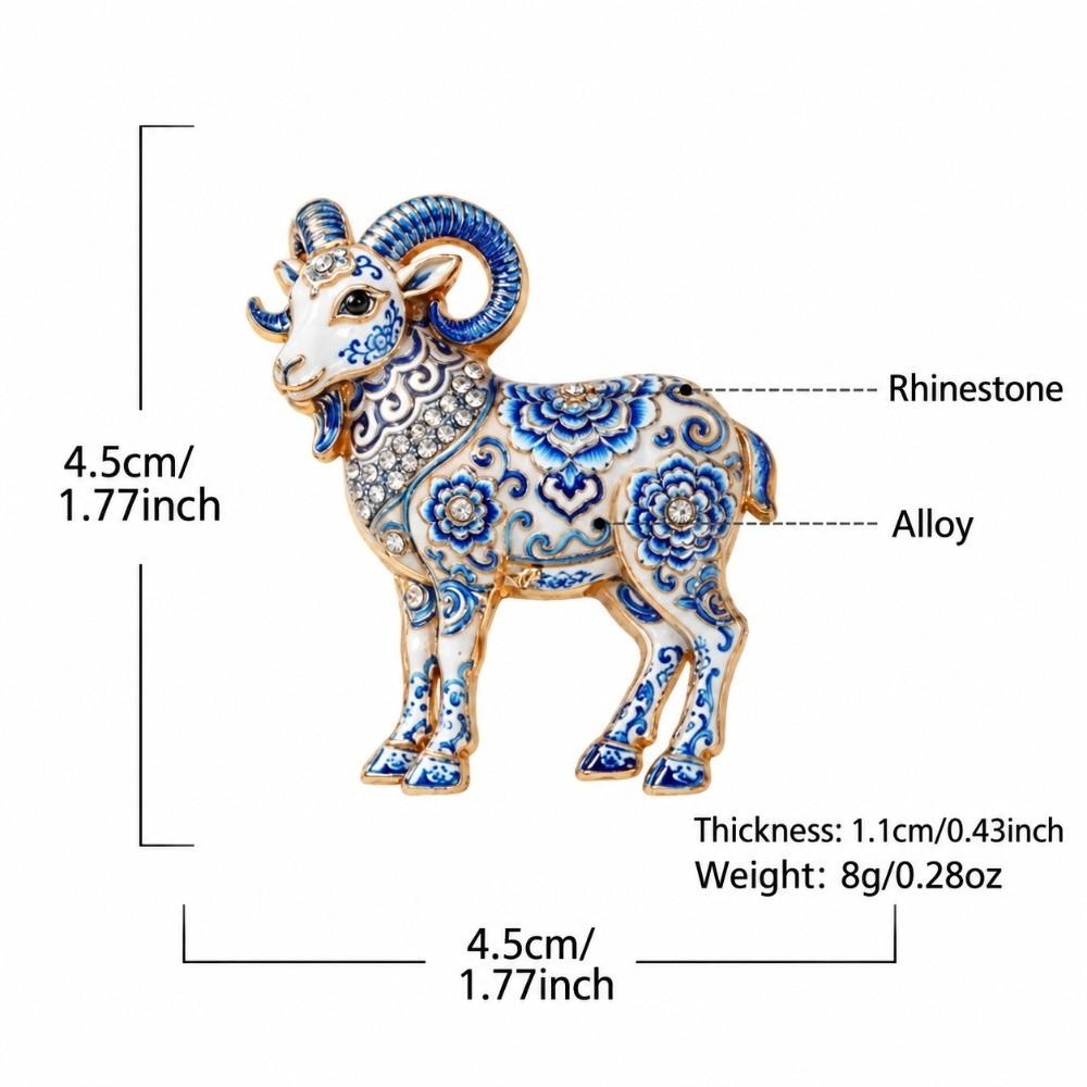 Elegant Sheep Brooch Enamel Painted Fashion Brooch Pin Durable Lapel Pin Easter Outfit Decoration
