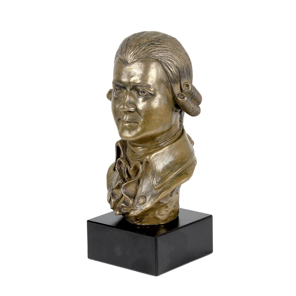 Wolfgang Amadeus Mozart - busto de mármol, estatuilla de una persona famosa, decoración para oficina, escuela y hotel de la marca Art-Dog