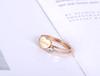 JeeMango Trendy 2 In 1 Titanium Stainless Steel Love Heart Ring Rose Gold Color CZ Crystal Anniversary Rings For Women JR19026