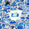 50pcs Cartoon Blue Animal Graffiti Stickers for DIY Notebooks and Luggage Decoration - Trending New Designs