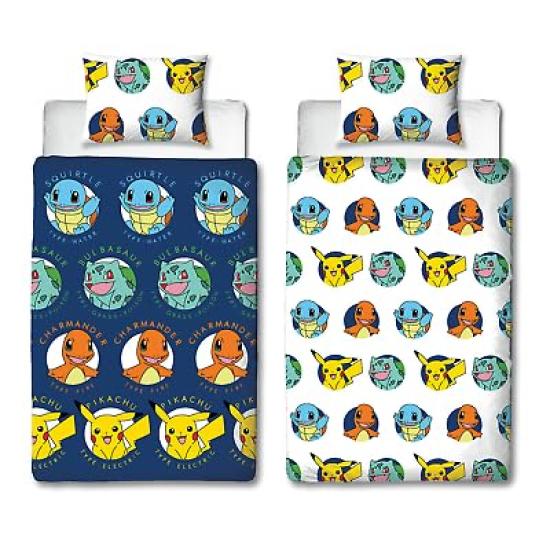 Pikachu Charmander Bulbasaur Single Duvet Cover Pillowcase Set 9469 + [Item]