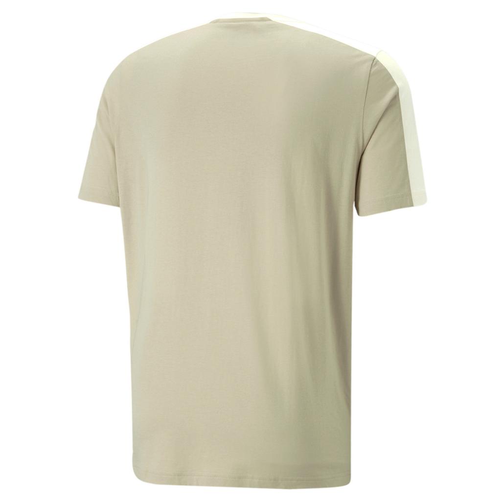 Puma Logo Casual Round Neck Pullover Breathable Patchwork Short Sleeve T-Shirt Men T-Shirt Oatmeal 673341-88