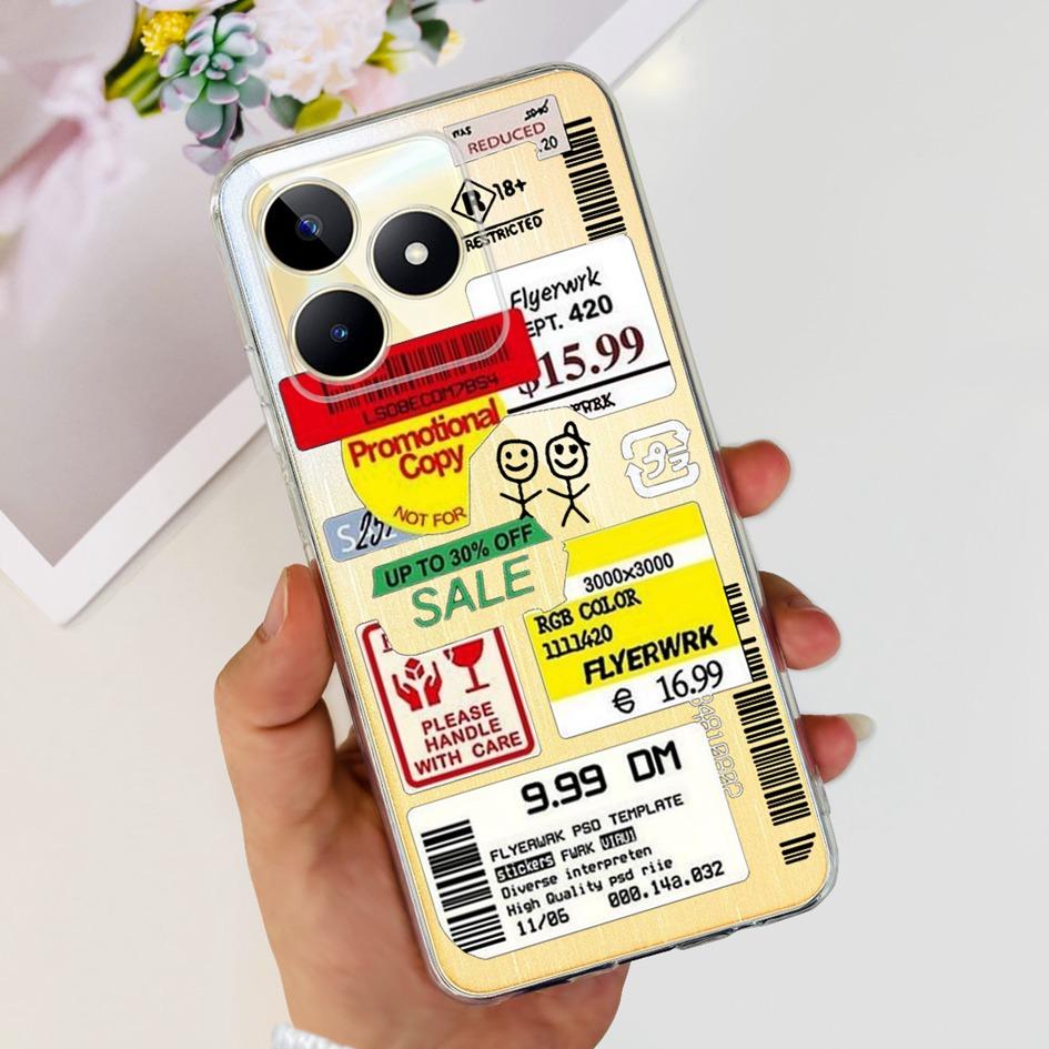 For Cover Realme C53 Phone Case 6.74" 2023 New Fashion Astronaut Soft Silicone Clear Back Cover For Realme C53 RMX3760 C 53 Capa