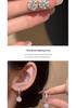Sterling Silver Six-Prong Moissanite Dangle Earrings for Women: High-End, Fashionable, Versatile Design