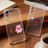 Cute D-Domo-kun-N Phone Case For Samsung S22,S24,S30,S10,S21,S25,S23,S10,PIus,Ultra,5G,FE,lite Transparent Shell