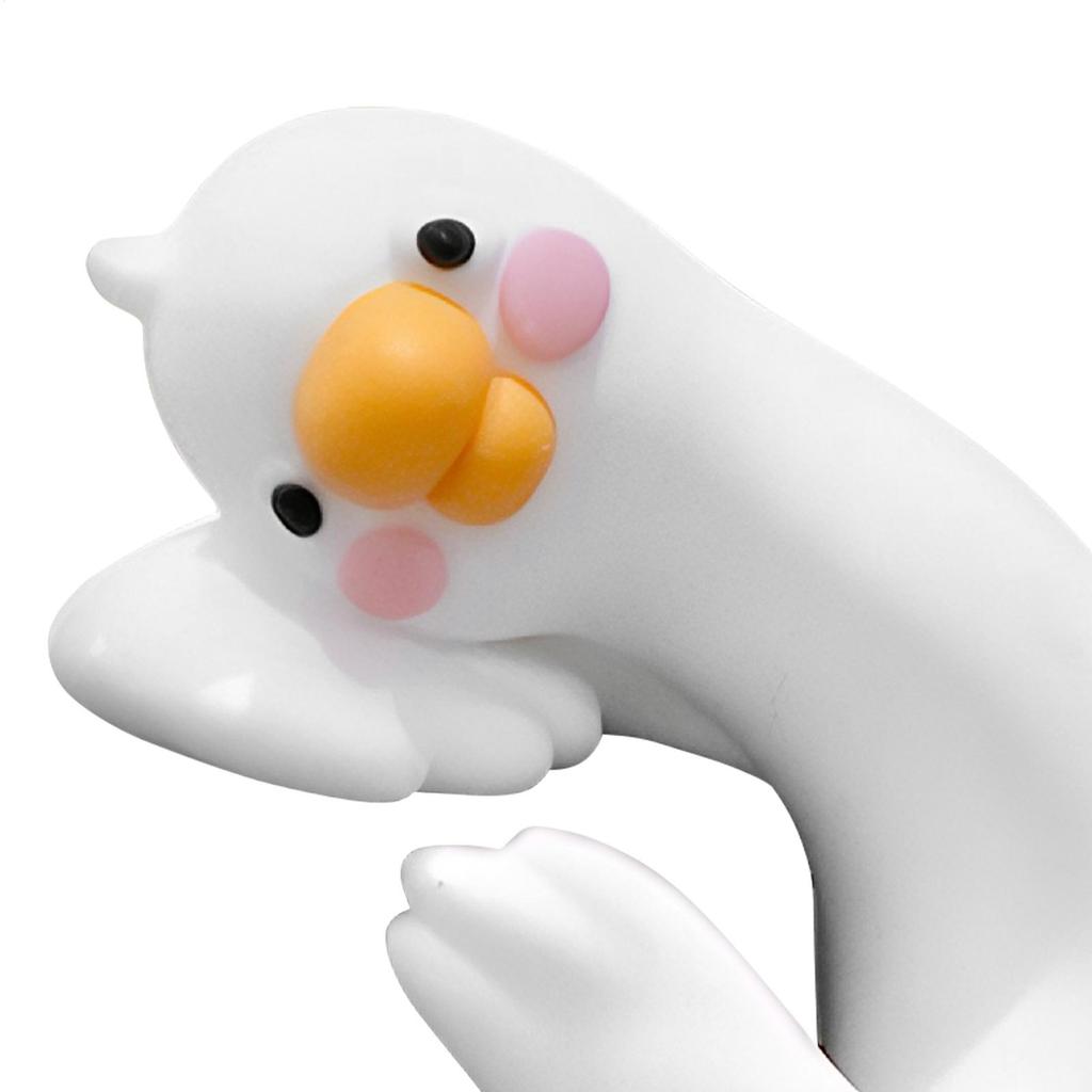 Mini Resin Duck Ornament 4Pcs Resin Cartoon Animal Decor For Desk Car Dashboard TV Monitor Gift Idea Cute 3D Duck Figurine