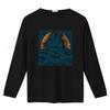 Vintage Nautical Sailing Ship Sunset Ocean Wave Print Casual T Shirt Vintage Washed Designer Clothes Stretched Unisex