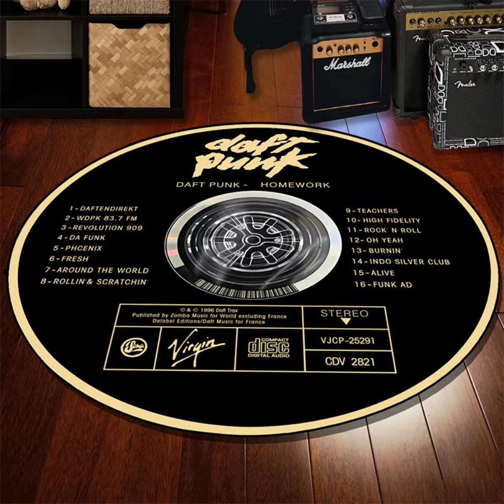 

Retro Vinyl Record Music Carpet for Living Room Bedroom Decor Bedside Area Rug Sofa Lounge Area Floor Mat Coffee Table Mats 40X40cm