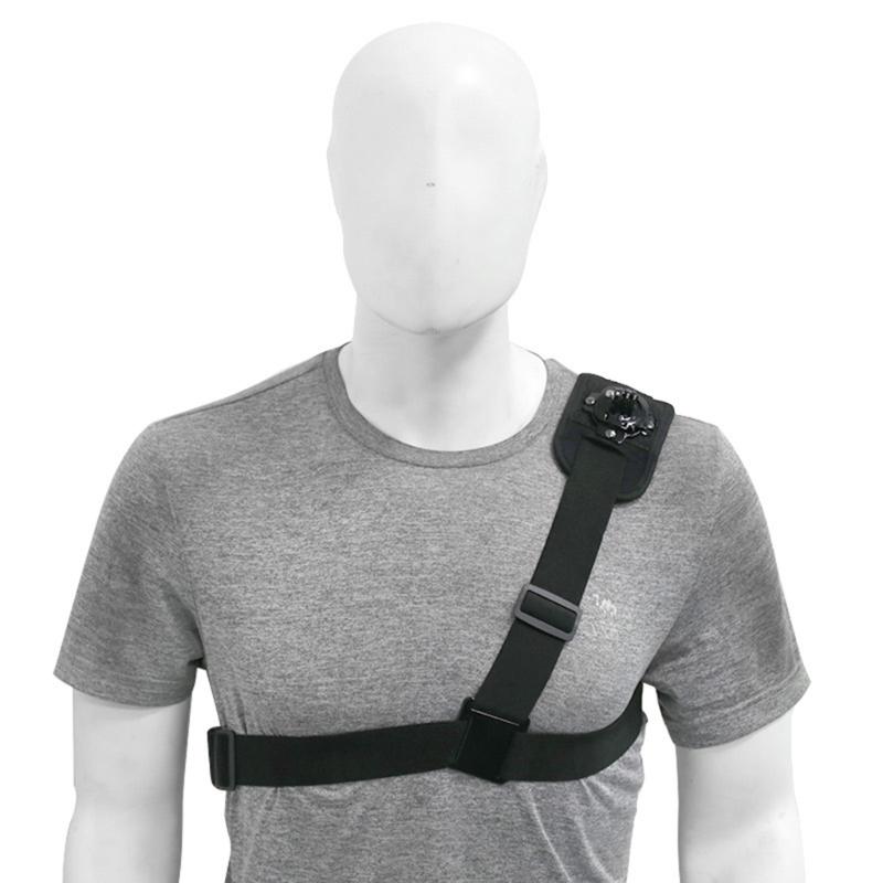 Universal Chest Mount Shoulder Strap Adapter Offering 360 Degree Rotation For Various Sports Camera Models