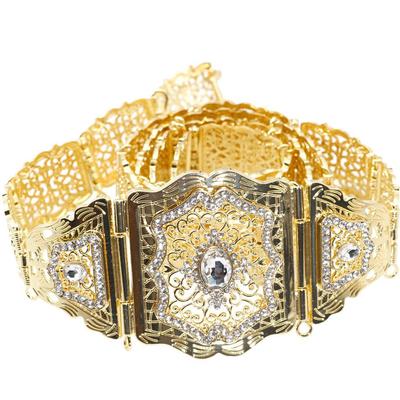 Gold Color Chic Belt Crystal Waist Chain Belt for Women Wedding Jewelry Body Chain Gift