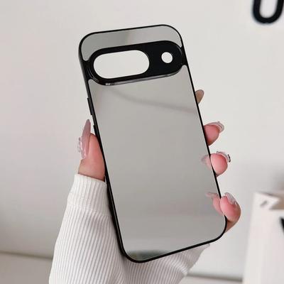 Luxusný puzdro na telefón so zrkadlom na make-up pre Google Pixel 10 9 8 7 6 Pro XL 9A 8A 7A 6A Nárazuvzdorné Čierna hrana Módny zadný kryt so zrkadlom