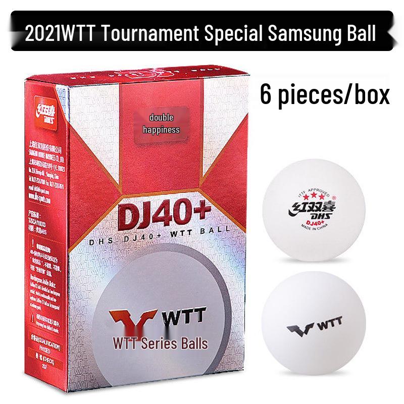 Double Happiness 2021 WTT World Table Tennis Championships 3-Star DJ40+ Seamed Competition Ball