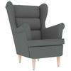 VidaXL Fauteuil gris foncé 74x84x100 cm tissu, fauteuil relax, fauteuil de salon, chaise de chambre à coucher 4016896