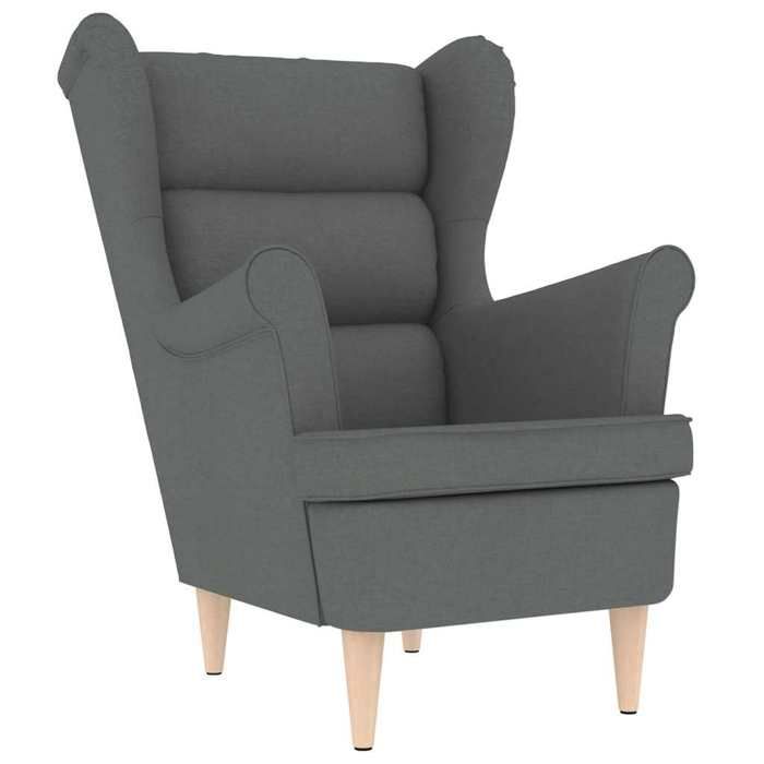 VidaXL Fauteuil gris foncé 74x84x100 cm tissu, fauteuil relax, fauteuil de salon, chaise de chambre à coucher 4016896