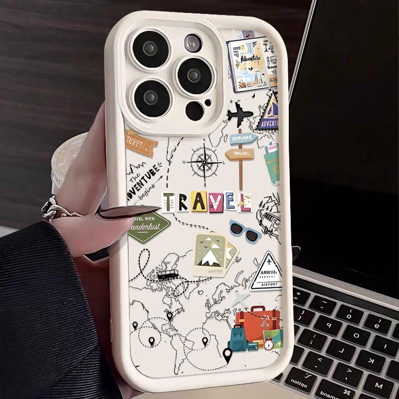 For iPhone 16 Pro Max 15 Pro 14 Plus 13 12 11 XS XR 8 7 Case Shell Signboard Print TPU Soft Shockproof Matte Phone Cover