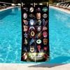 NFL Print Beach Towel Design, Soft, Lightweight. for Home Bathroom, Spa, Pool, Yoga, Surfing, Camping, Gift for Family, Friend