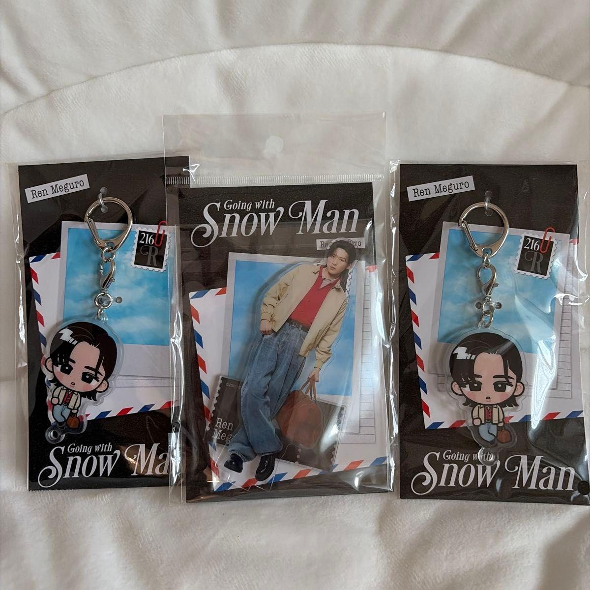 Used Snow Man Ren Meguro Going with Snow Man Acrylic Stand Acrylic Keychain x 2 Set