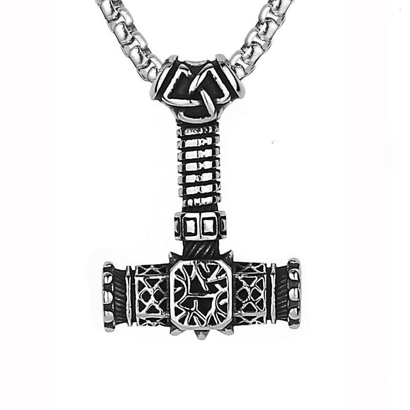 New Retro Fitness Boxing Gloves Titanium Steel Necklace, Lettering Domineering Fashion Punk Pendant, Accessories