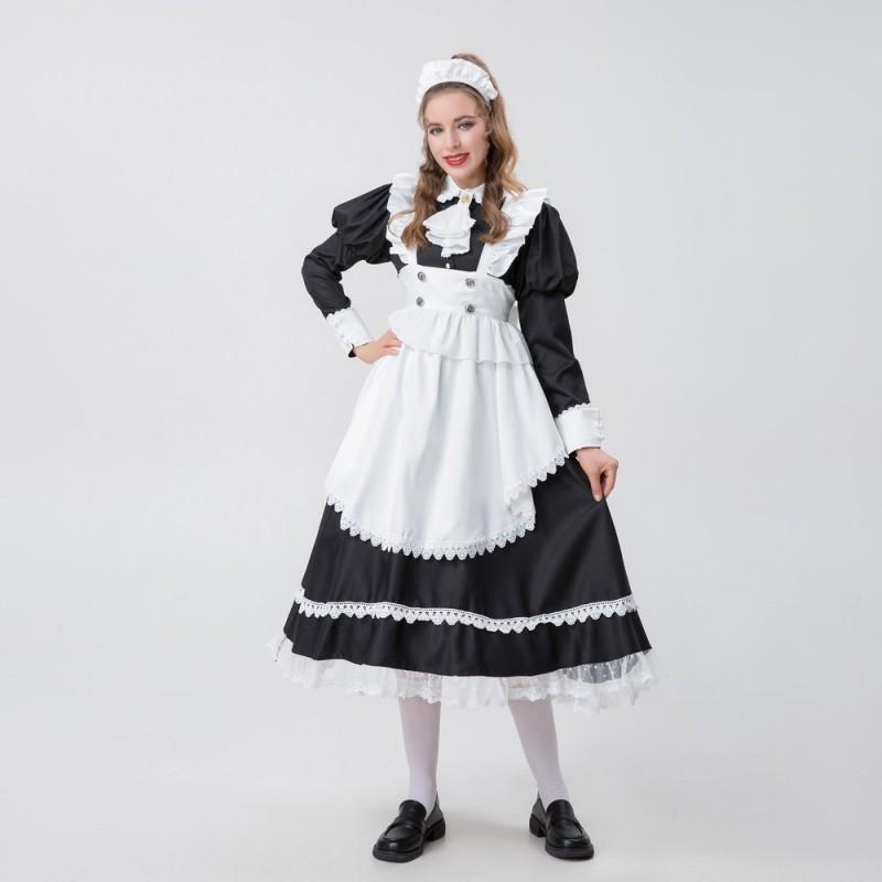 Halloween Cosplay Cute Maid Dress Anime Waitress Stage Performance Costume Women