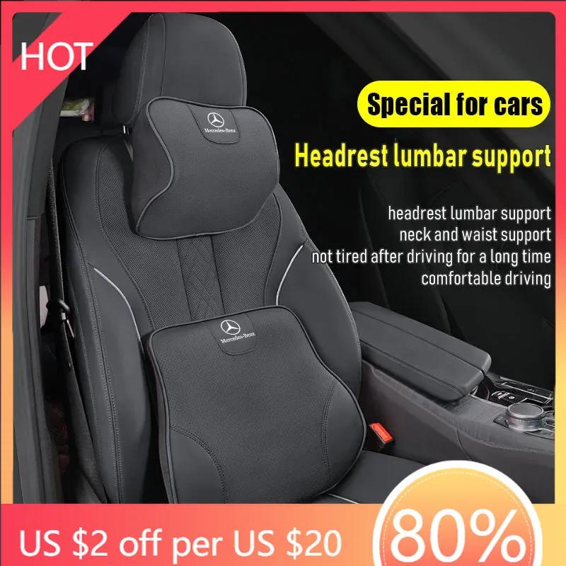 QCM3 New Hot Car Seat Neck Pillows Memory Foam Headrest Lumbar Cushion For Mercedes Benz AMG W204 W205 W203 W211 W212 W213 W201 W210