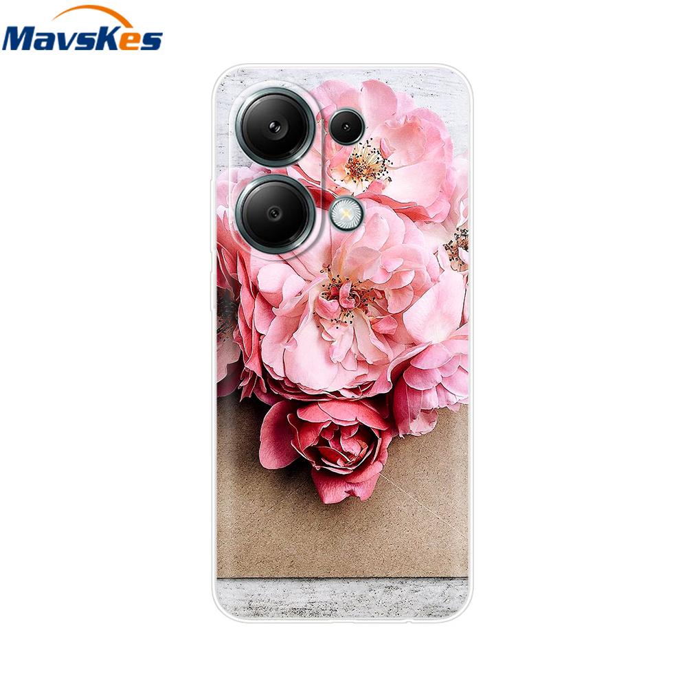 For Poco M6 Pro Case For Xiaomi Poco M6 Pro 4G Cover Fundas Coque Camera Protector Soft Silicone Phone Back Case For Poco M6 Pro