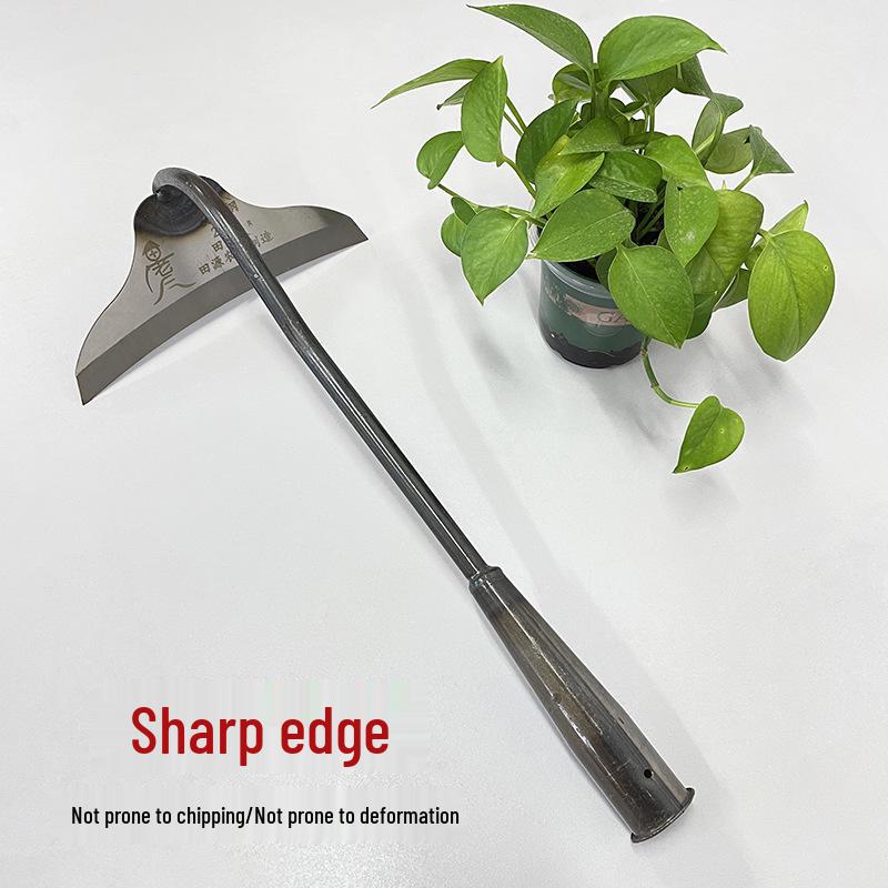 Manganese Steel Garden Hoe for Vegetable Weeding and Planting Small Single-Head Straw Hat Hoe