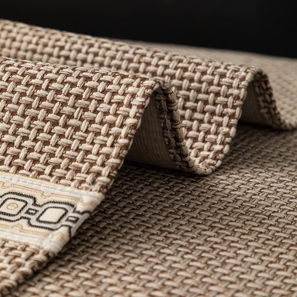 New Linen Solid Color Sofa Cushion Four Seasons Universal Light Luxury High-Grade Straight Non-Slip Seat Cushion Cover Cover Back Towel