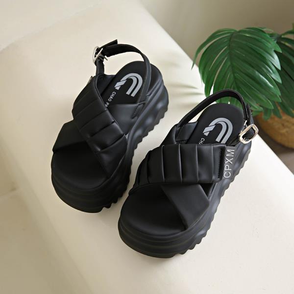 

Fashion Muffins shoe Beach Sandal Woman Luxury Increasing Height Shoes Lady 2025 Clogs With Heel Flat Comfort Gladiator New Outside Real 35