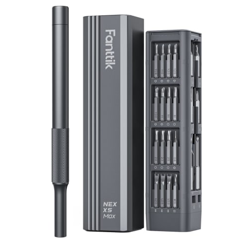 Fanttik X5 Max Precision Screwdriver Set, 50-in-1, Special Screwdrivers with Pop-Up Magnetic Case, Torx, Flathead, Triangle, Hex, Phillips, Star, Y-Sh