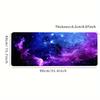 Dreamy Purple Sky Anime Gaming Mouse Pad Durable Rubber Non-Slip Base Stitched Edges Gamers Office Stylish Desk Accessory Gift