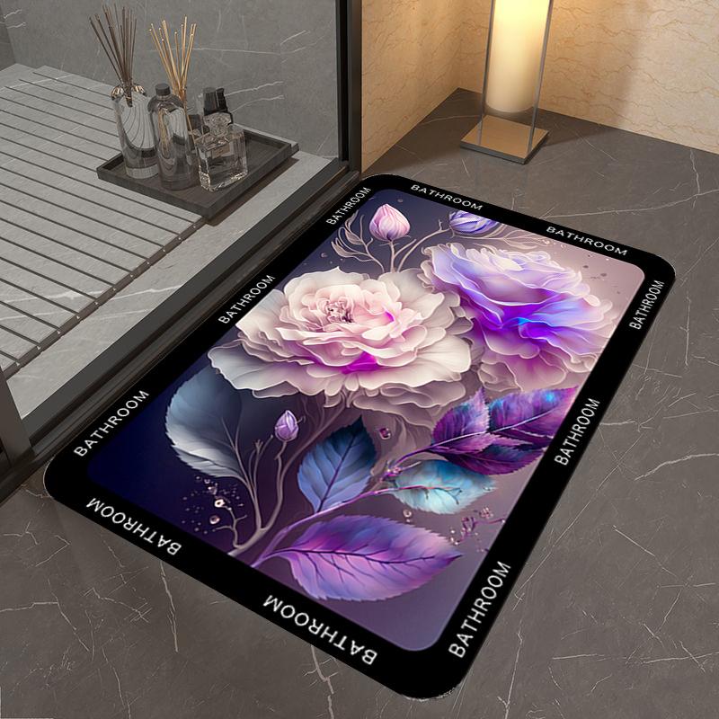 Bathroom Floor Mats Quick-drying Dirt-resistant Non-slip Mats for Bathrooms Bathroom Entrance Doorsabsorbent Carpets