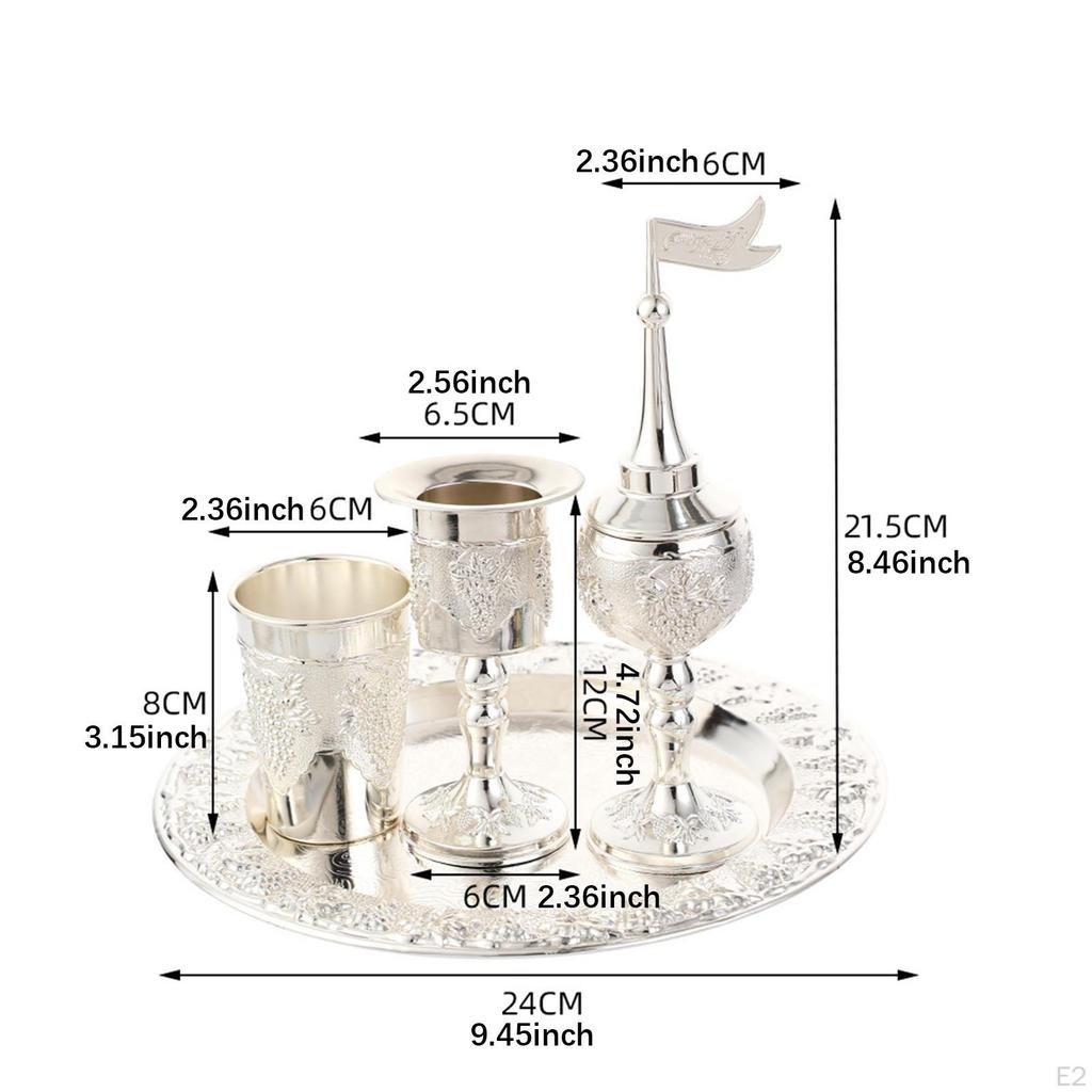 Wine Jug and Cup Set Decanter Glasses Alloy Liquor Accessories Drinkware Glass for