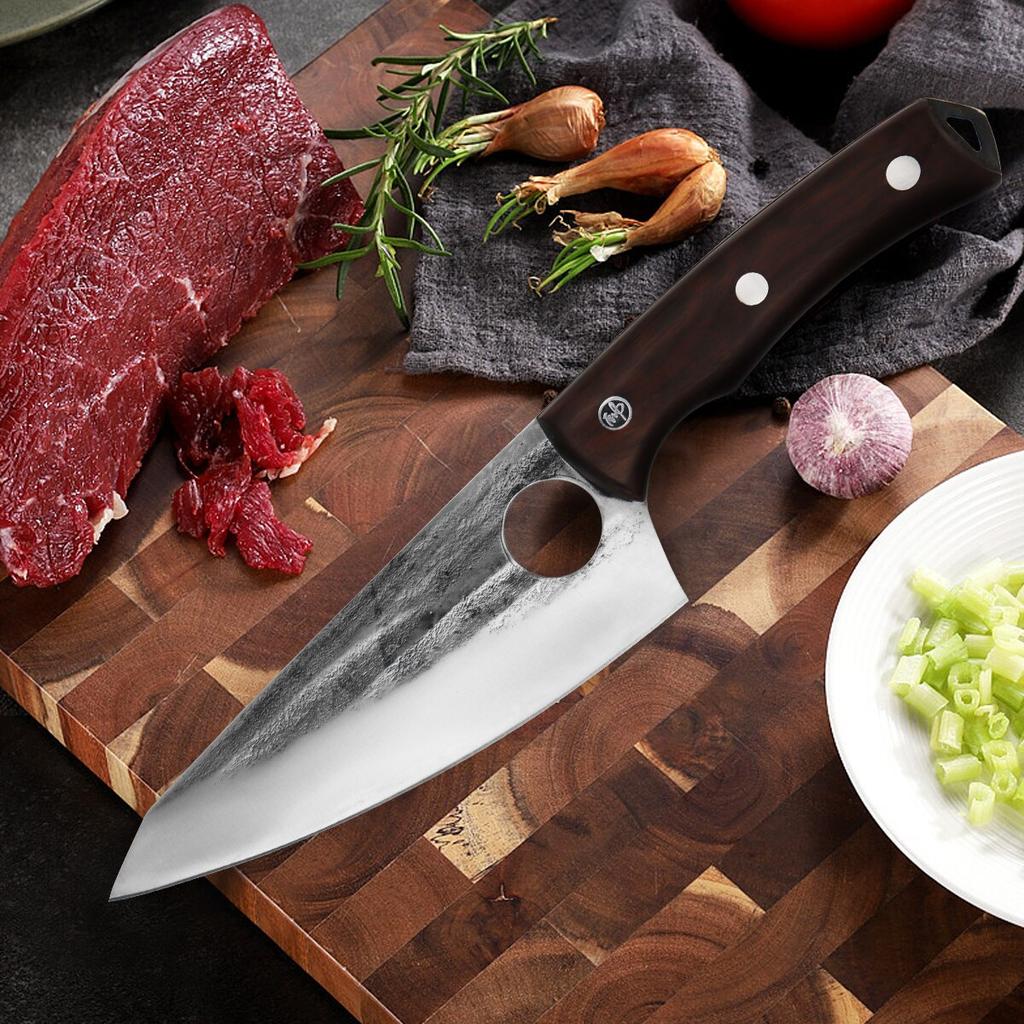 5.5" Stainless Steel Handmade Forged Kitchen Knife Meat Chopping Cleaver Chef Knives Boning Fish Butcher Knife