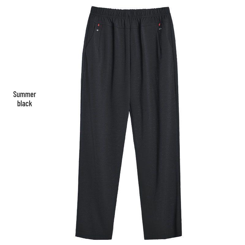 

Elastic Waist Nine-Point Grandma Pants for Middle-Aged & Elderly Women - Lightweight Summer Wear M [85-98 lbs]