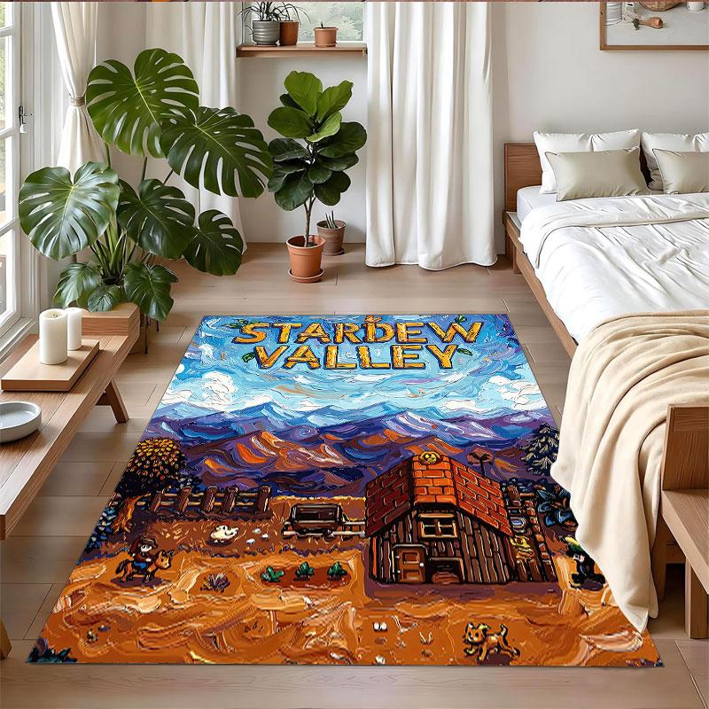 Crystal Velvet Rug Soft Non Slip Indoor Floor Mat Home DecorStardew Valley