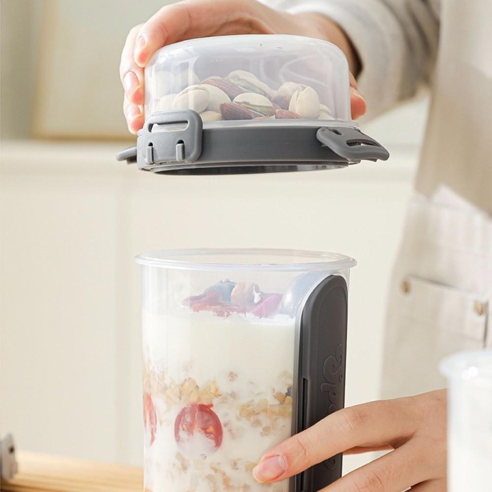 Double-layer Oatmeal Cereal Salad Cup 800-1000ml Breakfast Cup  Outdoors Activities