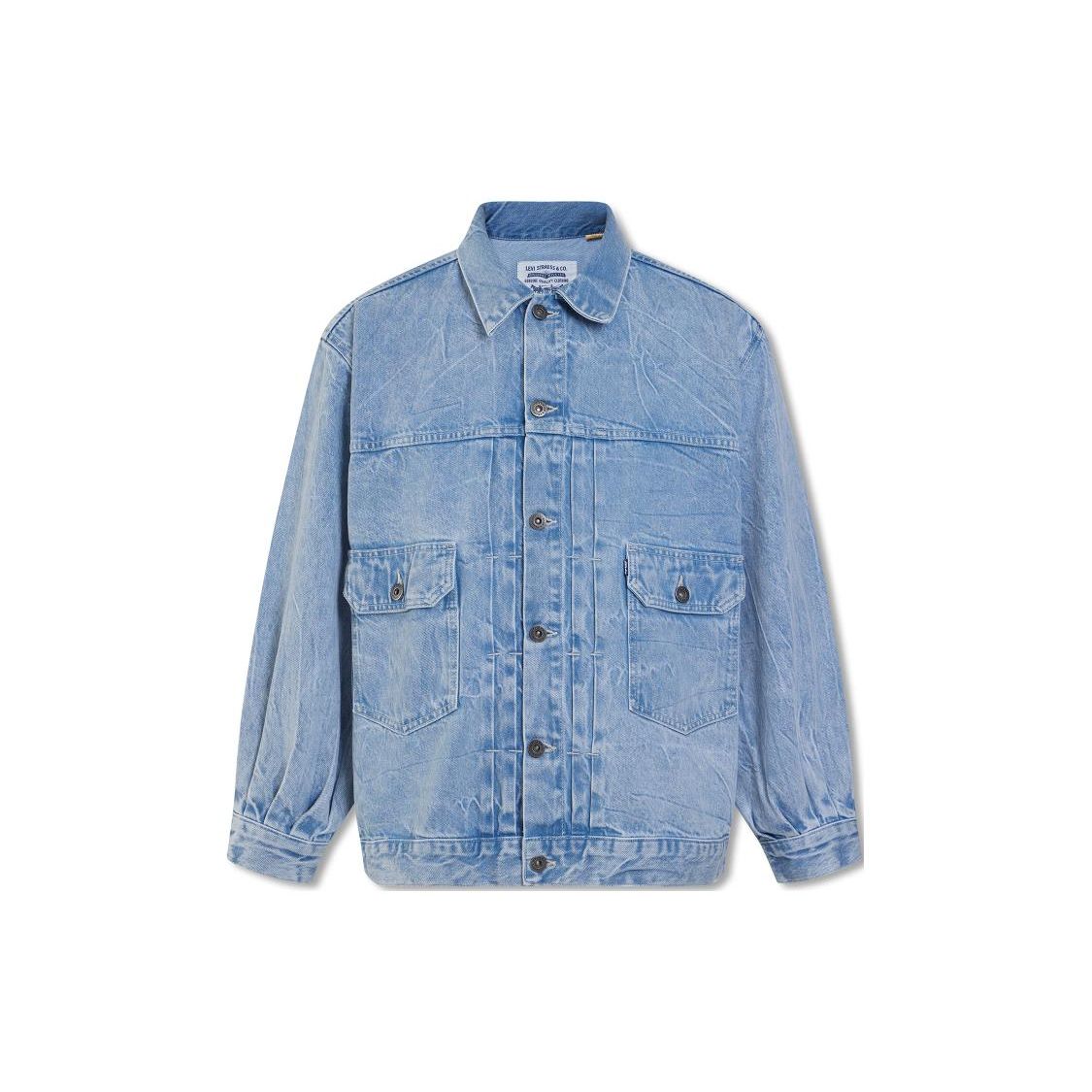 

Женская джинсовая куртка Levis SS23 серии Midnight Blue Label, выстиранная, на одной пуговице, с длинным рукавом, A2112-0008 XS