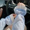 Long Driving Gloves Breathable Floral Lace Gloves Summer Outdoor Sun Sleeves