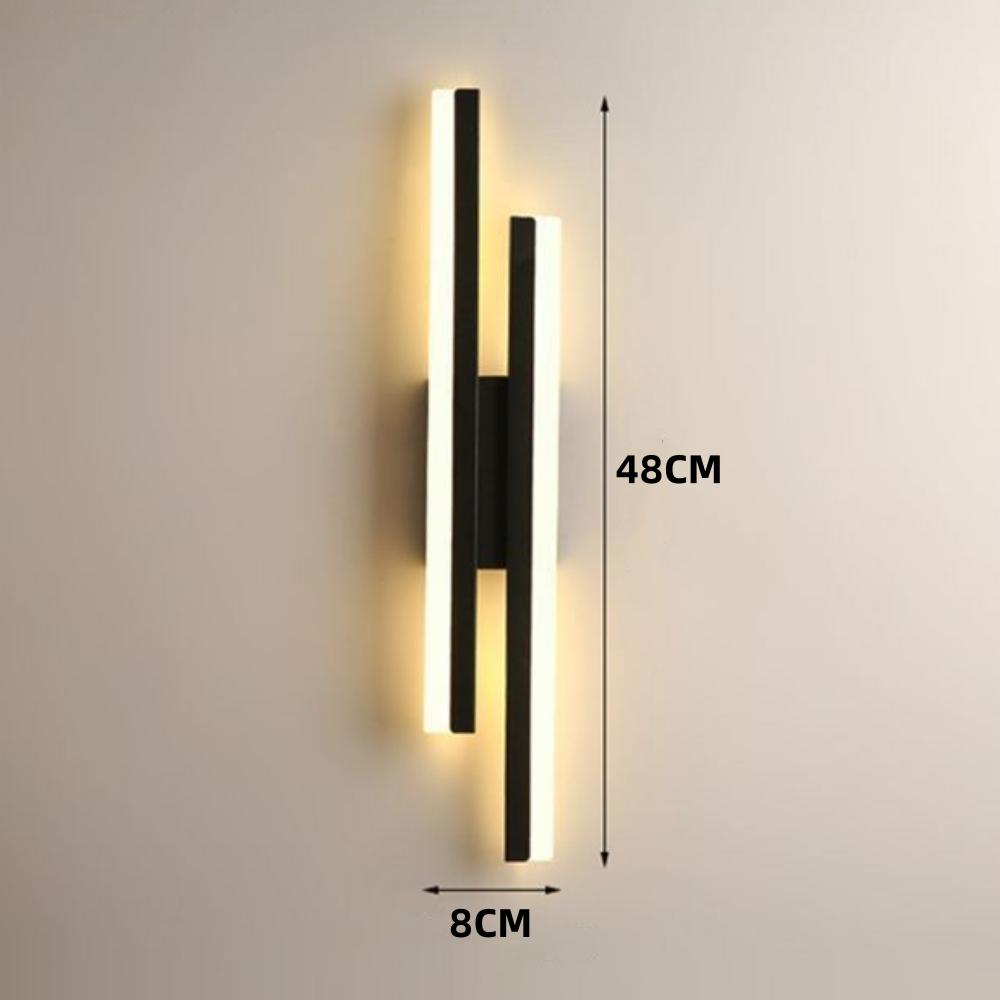 

LED Lamp For Wall Night Light Copper Line Pipe Acrylic Lampshade Indoor Lighting Wall Sconce Black Gold For Bedroom Living Room White