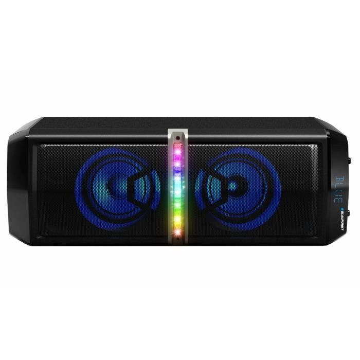 Enceintede soirée Blaupunkt Haut-parleur Bluetooth sans fil 2 x 30W RMS Télécommande Fonction karaoké Éclairage de discothèque