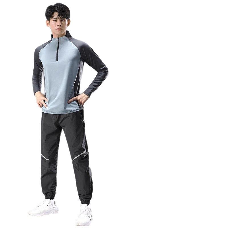 Mens Quick-Dry Half-Zip Long Sleeve Cycling Jersey Running Fitness Training Winter