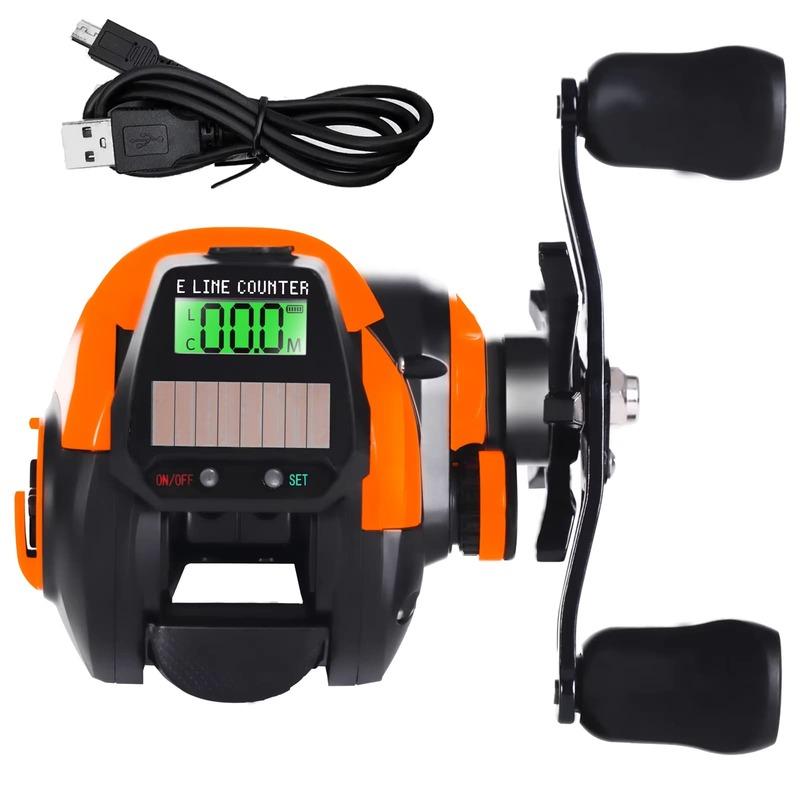 2024 Nový styl rybářského navijáku USB a solárního nabíjení LED obrazovky odlévání návnady 7.2:1 Vodotěsné odlévání rybářského bubnu ve slané vodě