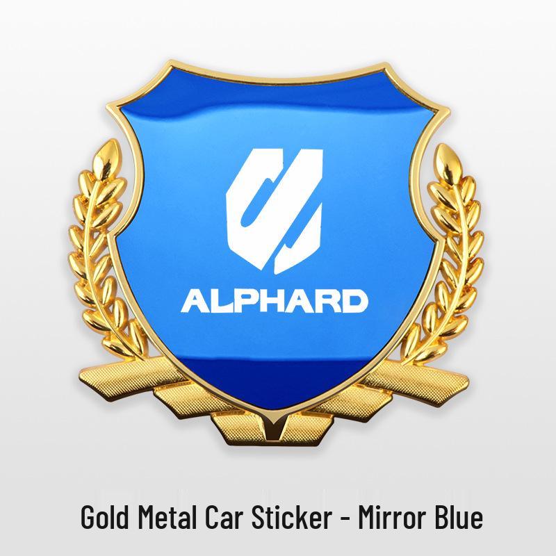 High-Grade Wheat Ear Side Emblem Metal Sticker for Toyota Alphard