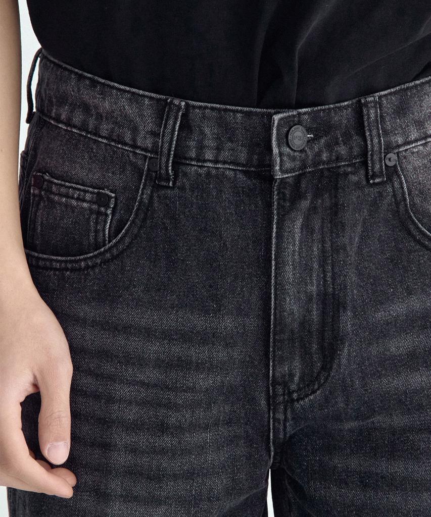 Peulojegteusseuli Black Straight Denim Pants_Wd1616