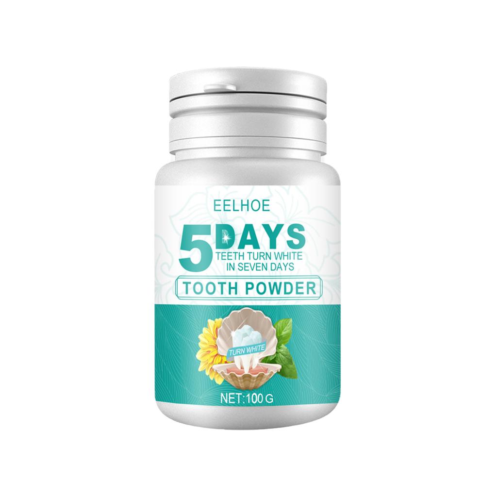 EELHOE 100g Tooth Whitening Tooth Powder Remove Coffee Stains Tea Stains Freshen Bad Breath Oral Hygiene Powder