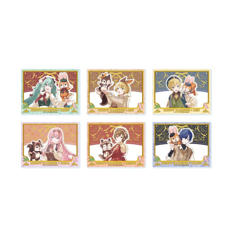 Hatsune Miku x Cuppy Ramune 01 [Life-size Illustration] Acrylic Card Box of 6