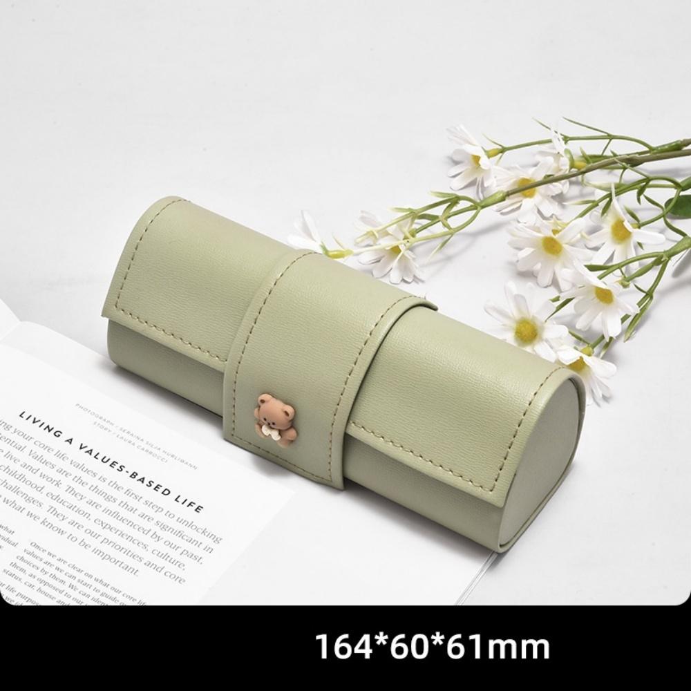 

Anti-Pressure Glasses Case Lightweight Bear Pattern Eyewear Case Pu Leather Glasses Case Luxurious Fashion Glasses Box For Gift