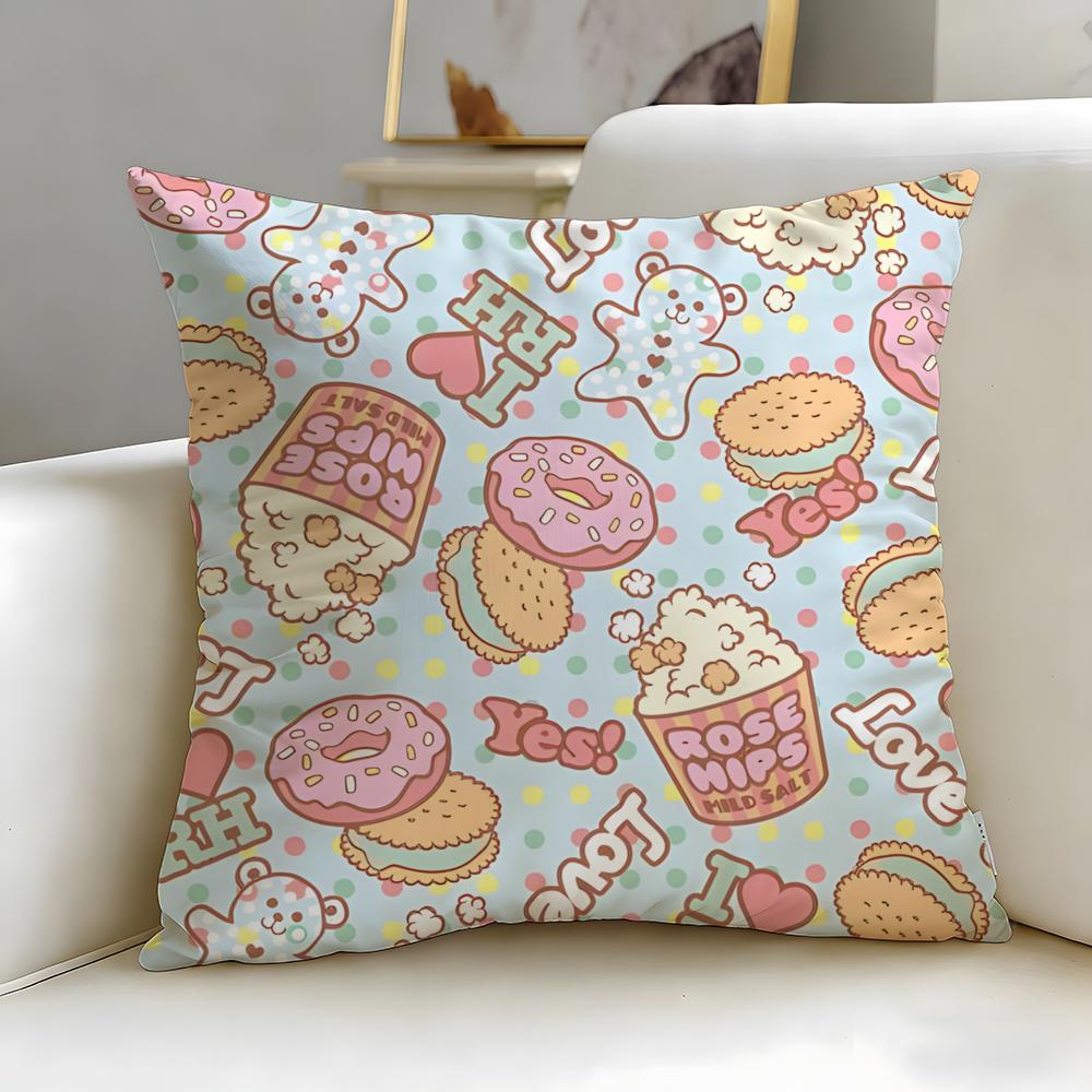 Stripes Cushion Cover Soft  EasyWash Pillow Case  Versatile for Couch Bed Travel and Office